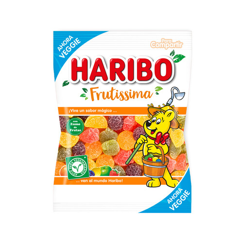 HARIBO Caramelos de goma, aptos para vegetarianos HARIBO FRUTISSIMA VEGGIE 150 g.