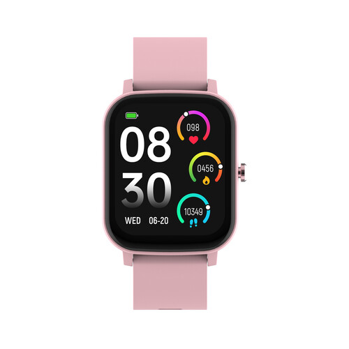 KSIX Smartwatch Contact Square, Bluetooth, pantalla 4,64cm (1,83), color rosa.