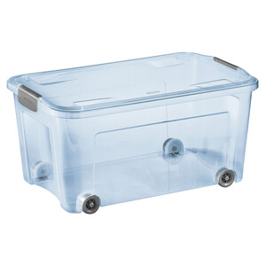 PLASTIC FORTE, Caja de almacenamiento, TRANSPARENTE, 36 Litros, con ruedas  : : Hogar y cocina