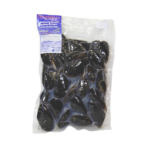 PESCADONA, S.A. Mejillones frescos cocidos al vapor en su propio jugo PESCADONA 1 kg.