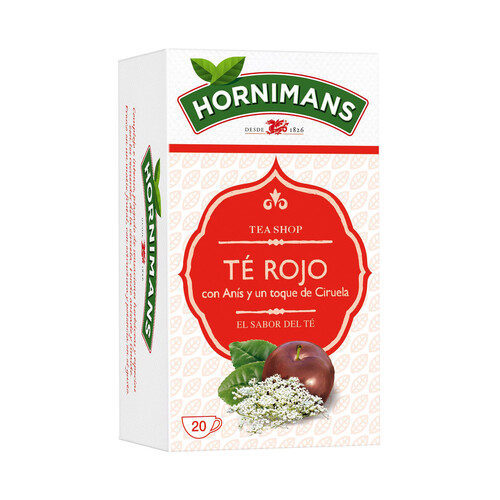 HORNIMANS Té rojo con anís y un toque de ciruela 20 uds.