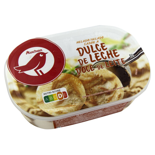 AUCHAN Tarrina de helado con sabor a de dulce de leche 900 ml. Producto Alcampo