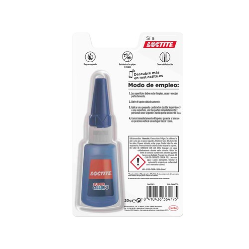 Pegamento instantáneo LOCTITE Super Glue 3 XXL, 20grs.