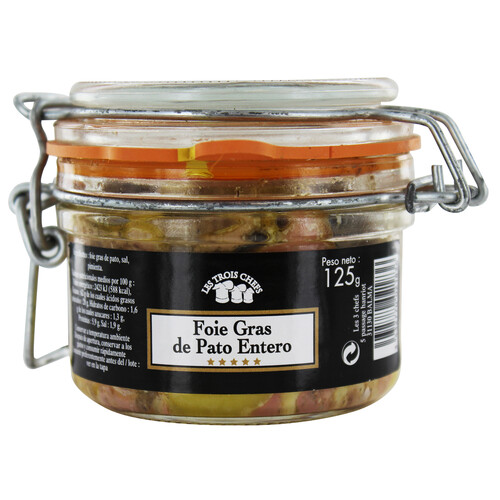 LES TROIS CHEFS Foie Gras de pato entero LES TROIS CHEFS 125 g.