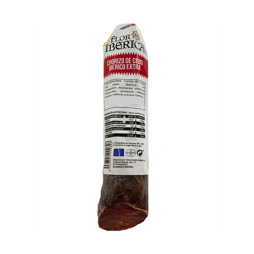 FLOR IBÉRICA Chorizo ibérico 1/2 pieza aprox 475 g.