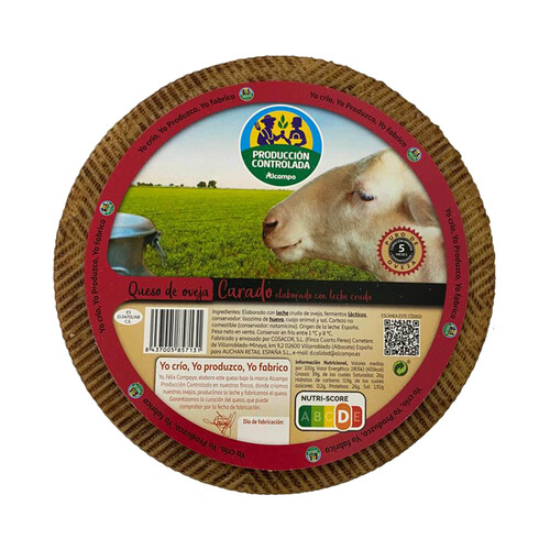 ALCAMPO CULTIVAMOS LO BUENO Queso de Oveja Curado Leche Cruda - Tapeo 3 a 5 mm