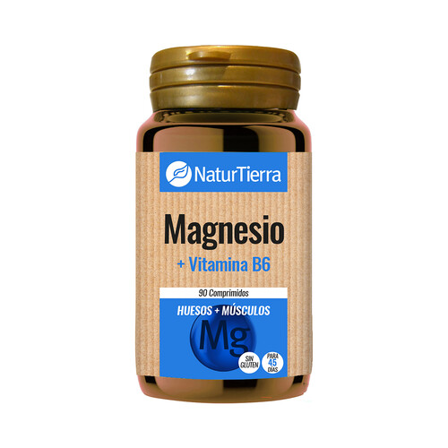NATURTIERRA Complemento alimenticio a base de magnesio y vitamina B6 90 comprimidos.