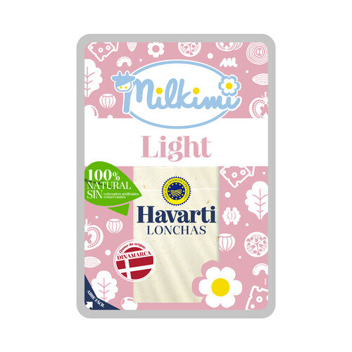 MILKIMI Queso lonchas Havarti light IGP MILKIMI 150 g.