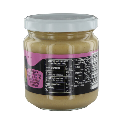 PRODUCTO ALCAMPO Crema de anacardo elaborada sin gluten 180 g.