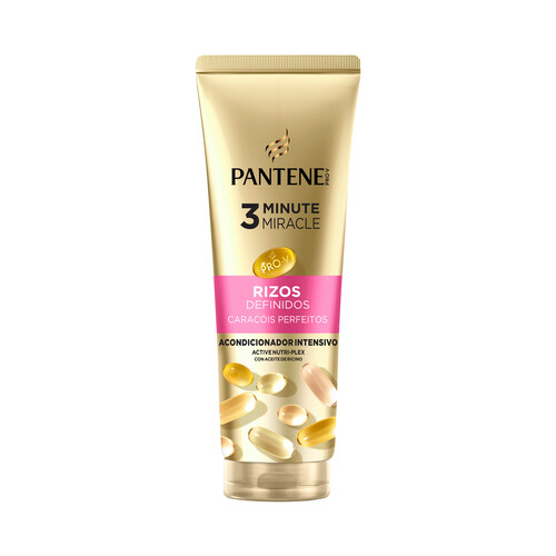 PANTENE 3 Minute miracle Acondicionador intensivo para rizos rebeldes y encrespados 220 ml.