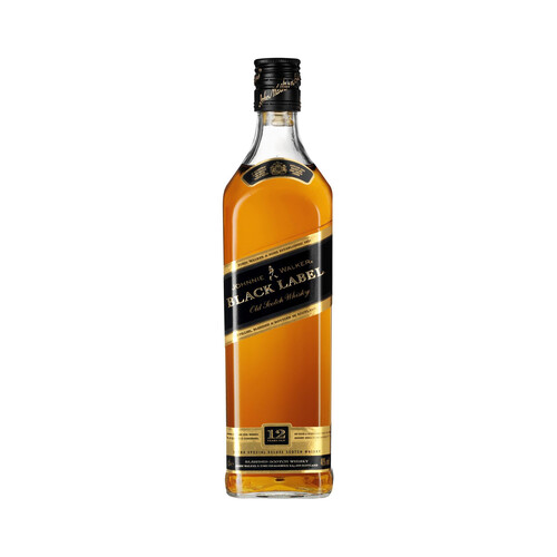 JOHNNIE WALKER Black label  Whisky blended escocés 12 años 1 l.