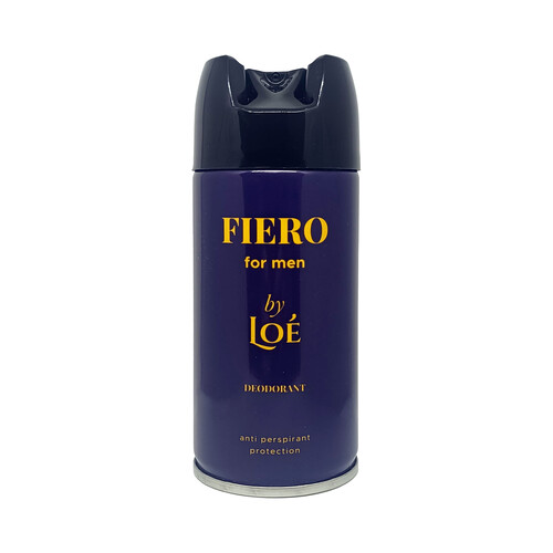 LOÉ Fiero Desodorante en spray para hombre con protección antitranspirante 150 ml.