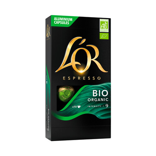 Café Espresso en cápsulas, intensidad ecológico L´OR ESPRESSO 10 uds. 52 g.