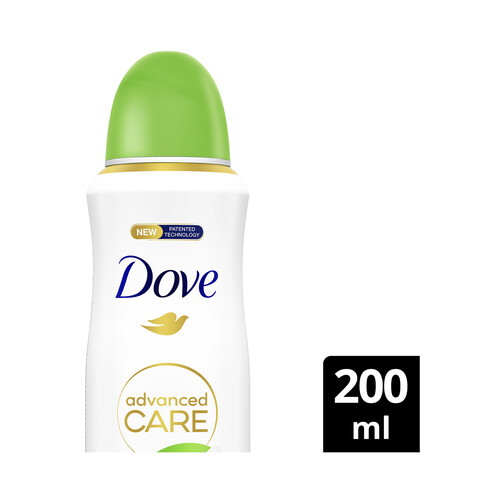 DOVE Advandec care go fresh Desodorante en spray para mujer con extracto de pepino y té verde 200 ml.