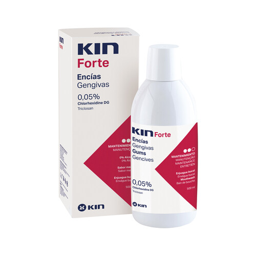 KIN Enjuague bucal especial para el cuidado de las encías KIN Forte 500 ml.