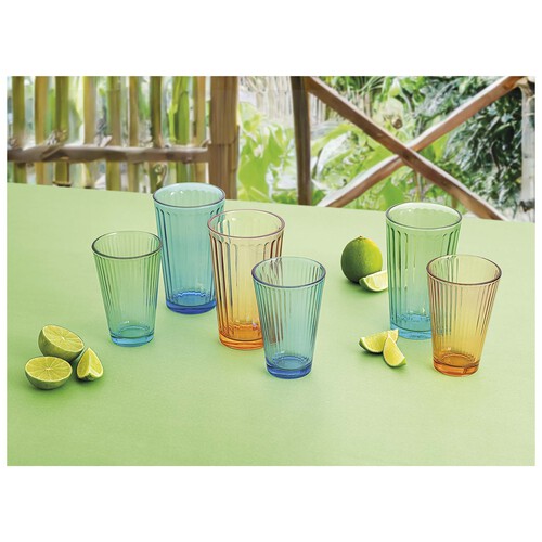 Vaso de vidrio 47cl, Arcoiris verde, QUID.