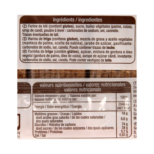 PRODUCTO ALCAMPO Galletas Speculoos (10 unidades) 168 g.