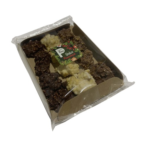 Rocas surtidas choco leche, blanco y negro 160 gr.