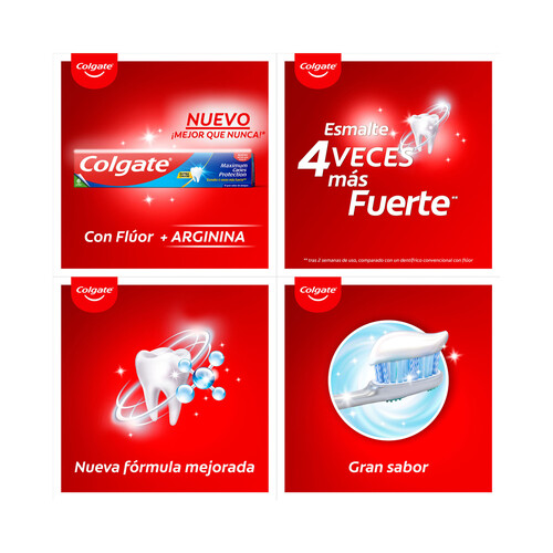 COLGATE Protección caries Pasta de dientes con flúor, calcio y protección frente a las caries con sabor a menta 75 ml.