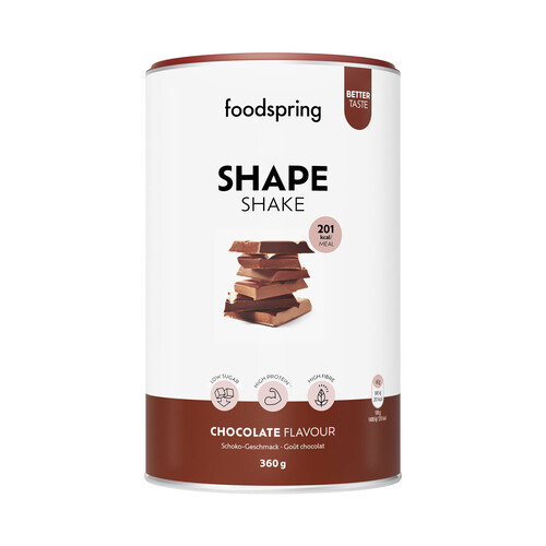 FOODSPRING Batido proteinas sabor chocolate, sustitutivo de una comida 360 g.