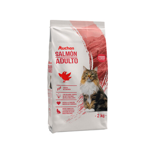 PRODUCTO ALCAMPO Alimento completo para gatos adultos a base de salmón 2 kg.