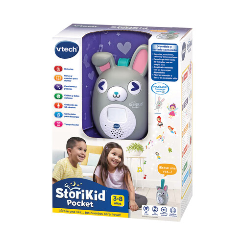 Storikid de bolsillo con mas de 100 historias, canciones, nanas y chistes, VTECH.