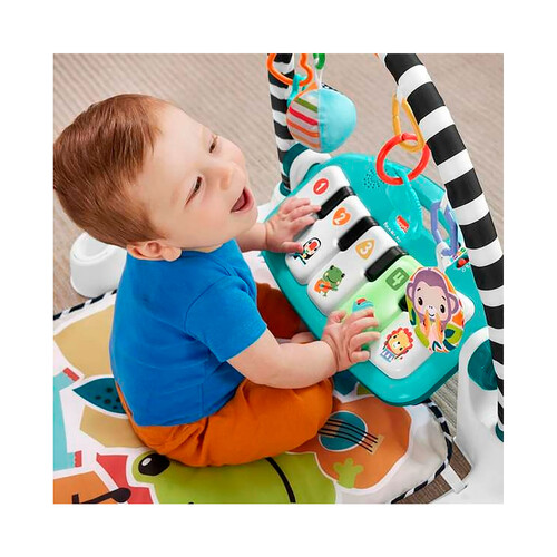 FISHER PRICE Glow & Grow Kick Play Piano GYM, Alfombra con Piano.