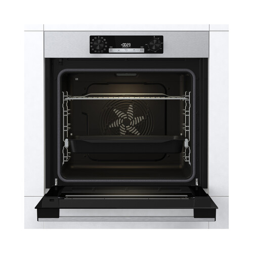 Horno pirolítico HISENSE BI64213E5PX Inox, capacidad: 77L, A+, A: 59,5cm, H: 59,5cm, F: 56,4cm.