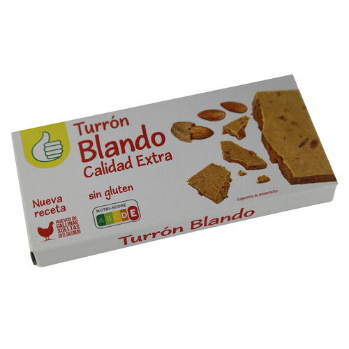 Turrón blando calidad extra  PRODUCTO ECONÓMICO ALCAMPO 200 g.