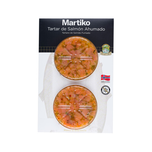 MARTIKO Tartar de salmón ahumado 2 X 75 g.