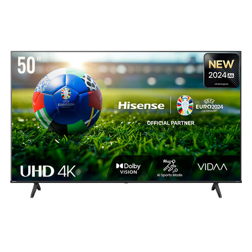 Televisión 127 cm (50) LED HISENSE 50A6N, 4K, VIDAA, Smart TV, color negro. 