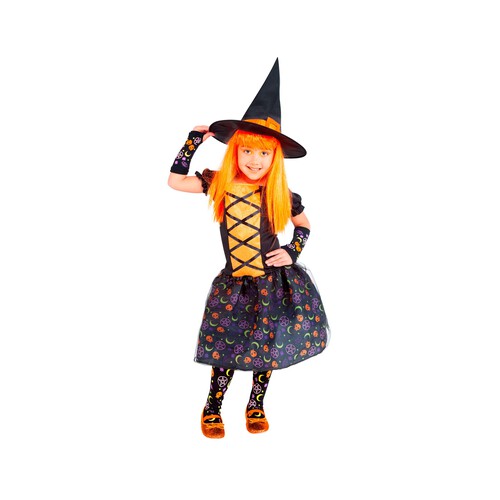 Disfraz Bruja Moonlight Orange infantil 3-4 años RUBIE'S.