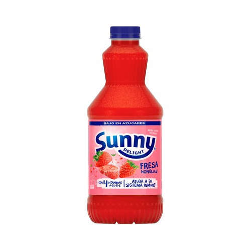 SUNNY DELIGHT Refresco refrigerado de fresa SUNNY DELIGHT botella de 1,25 l.