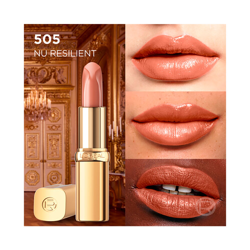 L´ORÉAL PARIS Color riche nude Tono 505 Nu resilient Barra de labios con acabado satinado.