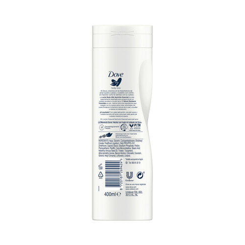 DOVE Loción corporal nutritiva para pieles secas DOVE Body love 400 ml.