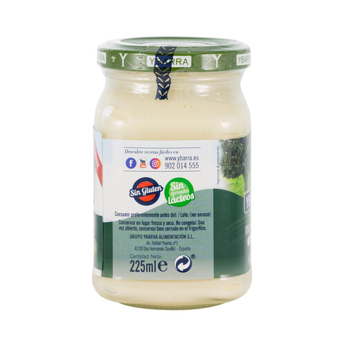 YBARRA Mayonesa 100% aceite de oliva frasco 225 ml.