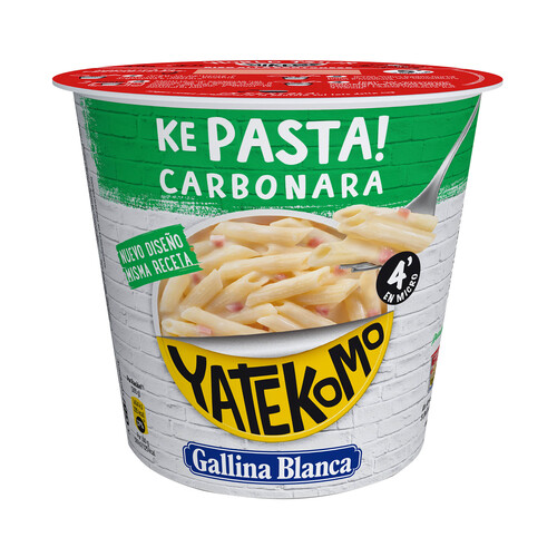 YATEKOMO Pasta macarrones a la carbonara 100 g.
