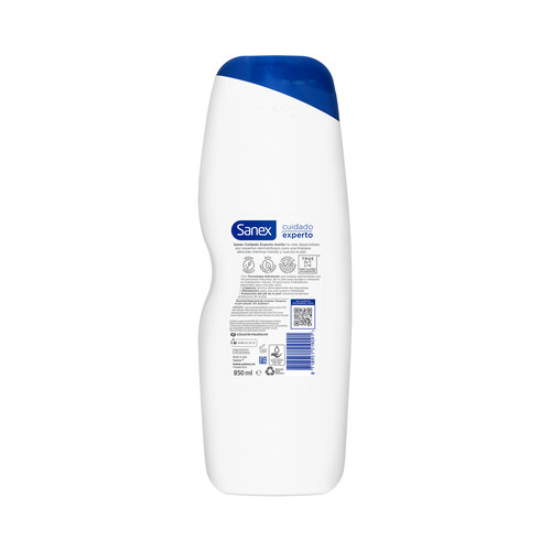 SANEX Cuidado experto aceite Gel hidratante para baño o ducha, para todo tipo de pieles, incluso seca 850 ml.