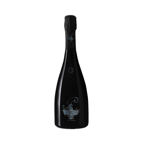 PARTICULAR Cava brut nature reserva, elaborado según el método tradicional PARTICULAR Blanc de noirs botella de 75 cl.