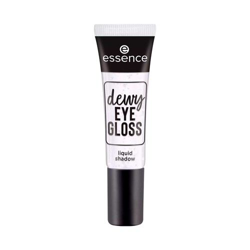 ESSENCE Dewy eye gloss tono 01 Crystal clear Sombra de ojos líquida, textura brillante y tono translúcido.
