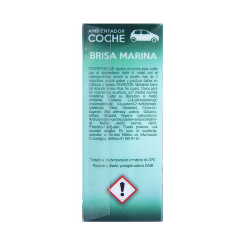 AURA Ambientador de coche con perfumador de madera para colgar con olor a brisa marina AURA.