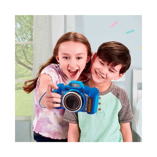 Kidizoom Duo FX azul Cámara de fotos y vídeos infantil 12 en 1 realidad virtual, control parental VTech. Edad recomendada desde 4-13 años