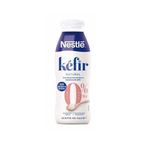 NESTLÉ kefir líquido natural desnatado sin azúcar añadido 499 ml.