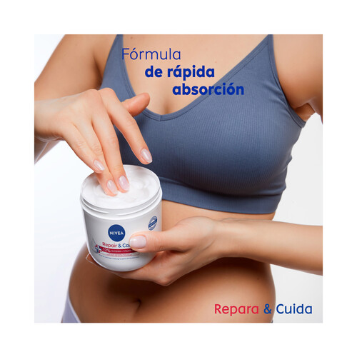 NIVEA Repara & cuidad Crema corporal hidratante para pieles secas y muy secas 400 ml.