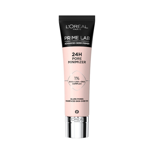 L´ORÉAL PARIS Prime lab 24h pore minimizer  Dermocosmético que difumina lo poros, alargando la duración del maquillaje.