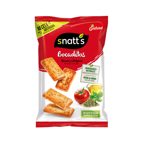 SNATT´S Bocaditos Snaks de tomate y orégano, 110 g. 