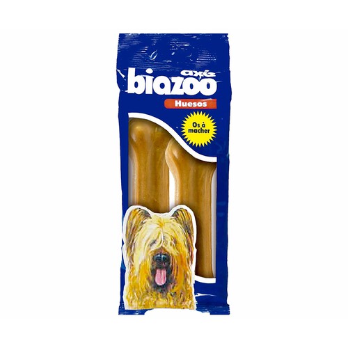 BIOZOO MASCOTAS Hueso prensado de cuero BIOZOO 12 cm x 2 uds