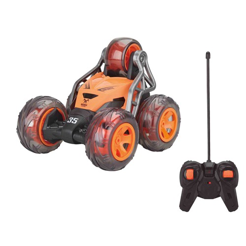 Coche radiocontrol Phantom para hacer acrobacias, 27Mhz, Crazy Wheel ONE TWO FUN ALCAMPO.