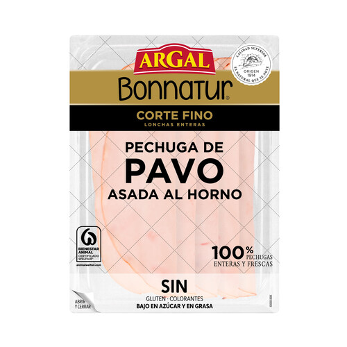 ARGAL de Bonnatur pechuga de pavo asada 100 g.