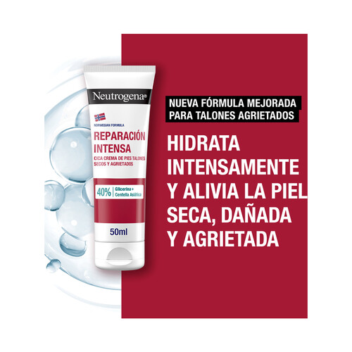 NEUTRÓGENA Crema CICA de pies con acción hidratación intensa, para talones secos y agrietados 50 ml.